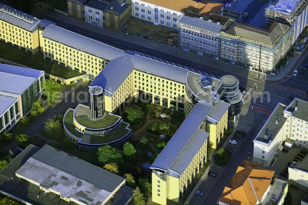 Aerial photograph Magdeburg - Administrative building of the State Authority Bundesanstalt fuer Immobilienaufgaben on street Otto-von-Guericke-Strasse in Magdeburg in the state Saxony-Anhalt, Germany