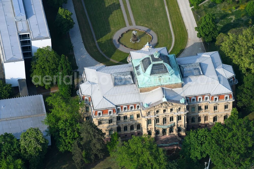 Aerial photograph Karlsruhe - Administrative building of the State Authority of Bunofgerichtshof on Herrenstrasse in Karlsruhe in the state Baden-Wurttemberg, Germany