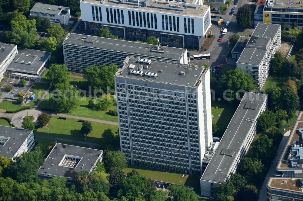 Aerial image Bonn - Administrative building of the State Authority Bundesnetzagentur in Tulpenfeld-Hochhaus in the district Gronau in Bonn in the state North Rhine-Westphalia, Germany