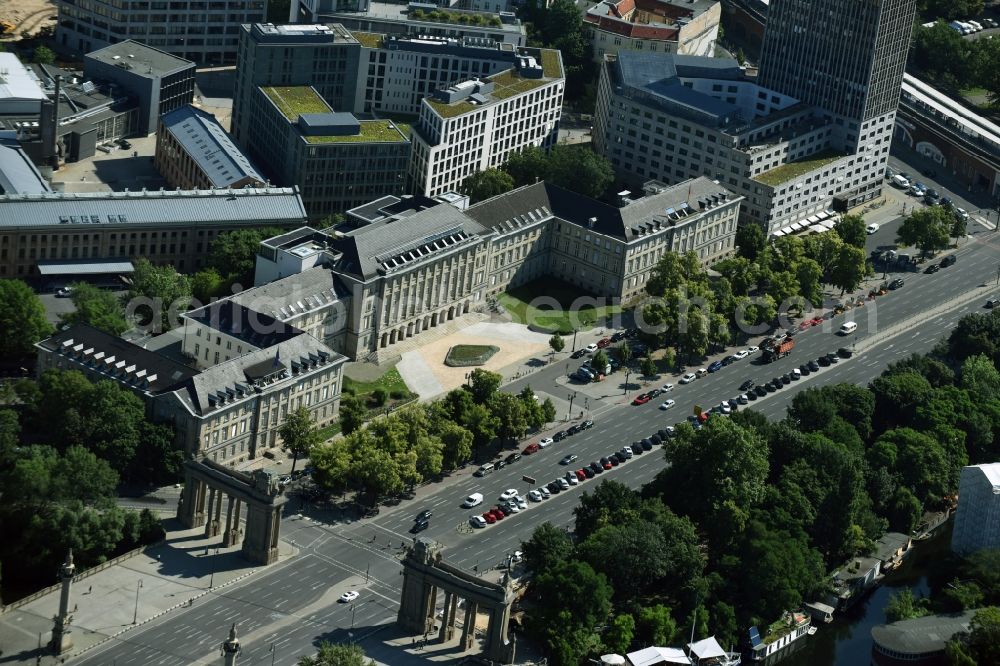 Aerial photograph Berlin - Administrative building of the State Authority Ernst-Reuter-Haus on Strasse des 17. Juni in Berlin