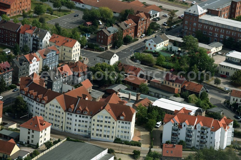 Aerial photograph Gotha - Administrative building of the State Authority Finanzamt Gotha in Gotha in the state Thuringia