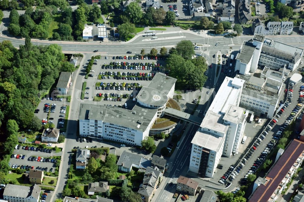 Wetzlar from the bird's eye view: Administrative building of the state authority of the youth welfare department of the city of Wetzlar in Wetzlar in the federal state Hessen, Germany