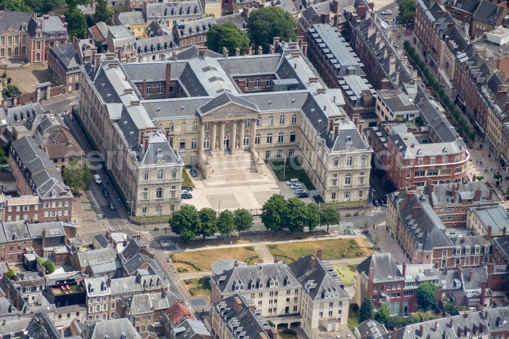 Amiens from the bird's eye view: Administrative building of the State Authority Justizgebaeude in Amiens in Hauts-de-France, France