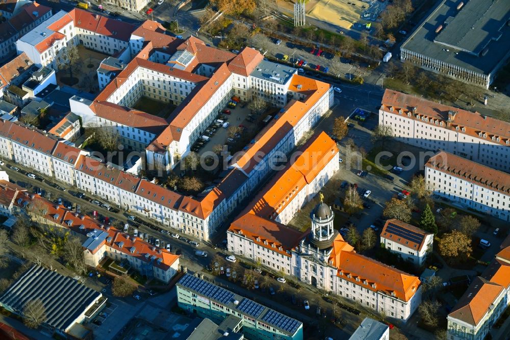 Aerial image Potsdam - Administrative building of the State Authority Landesregierung Brandenburg Zentrale Vermittlung in the district Noerdliche Innenstadt in Potsdam in the state Brandenburg, Germany