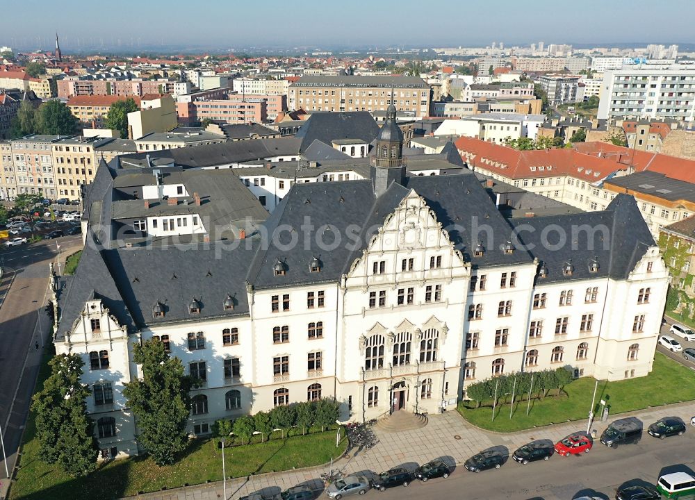 Halle (Saale) from the bird's eye view: Administrative building of the State Authority Landesverwaltungsamt in Halle (Saale)Ernst Kamieth Platz in the state Saxony-Anhalt, Germany