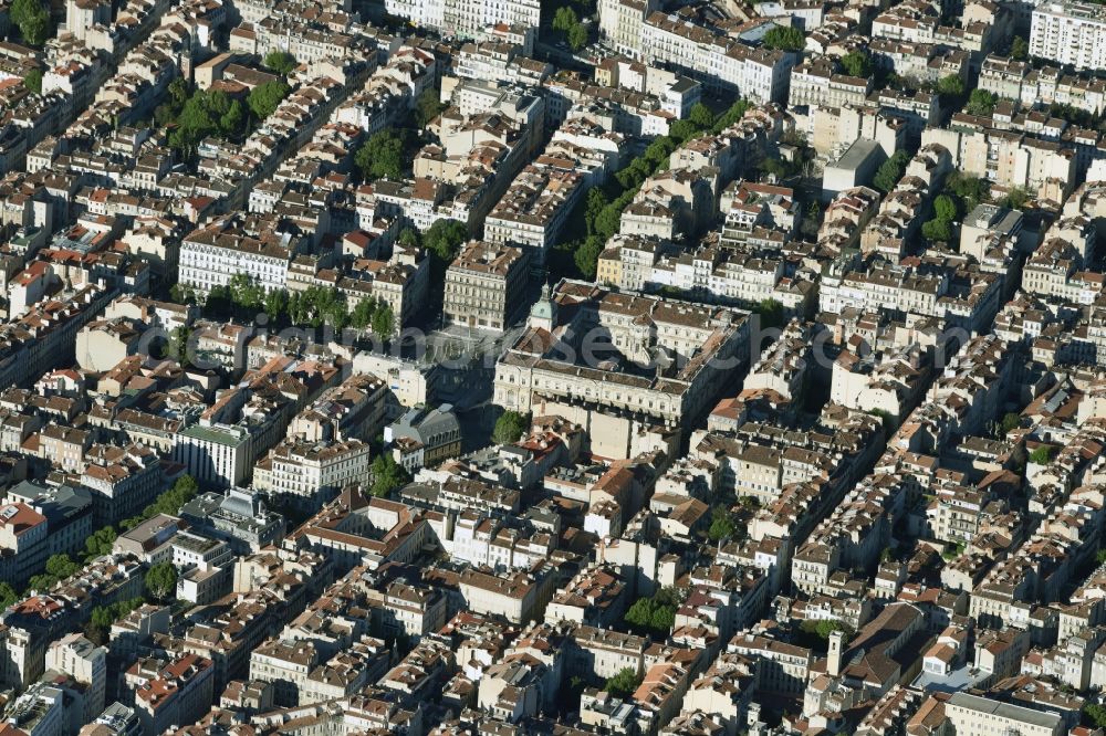 Marseille from above - Administrative building of the State Authority Prefecture des Bouches-du-Rhone on Place Felix Baret in Marseille in Provence-Alpes-Cote d'Azur, France