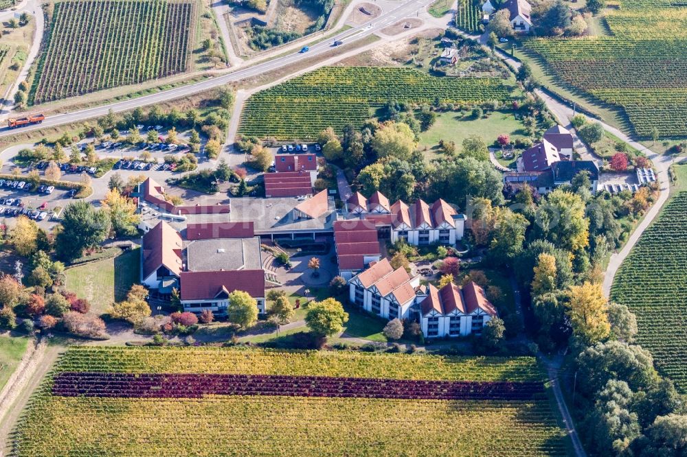 Maikammer from above - Administrative building of the State Authority BG RCI - Berufsgenossenschaft Rohstoffe and chemische Industrie, Zentrum fuer Arbeitssicherheit Maikammer in Maikammer in the state Rhineland-Palatinate, Germany