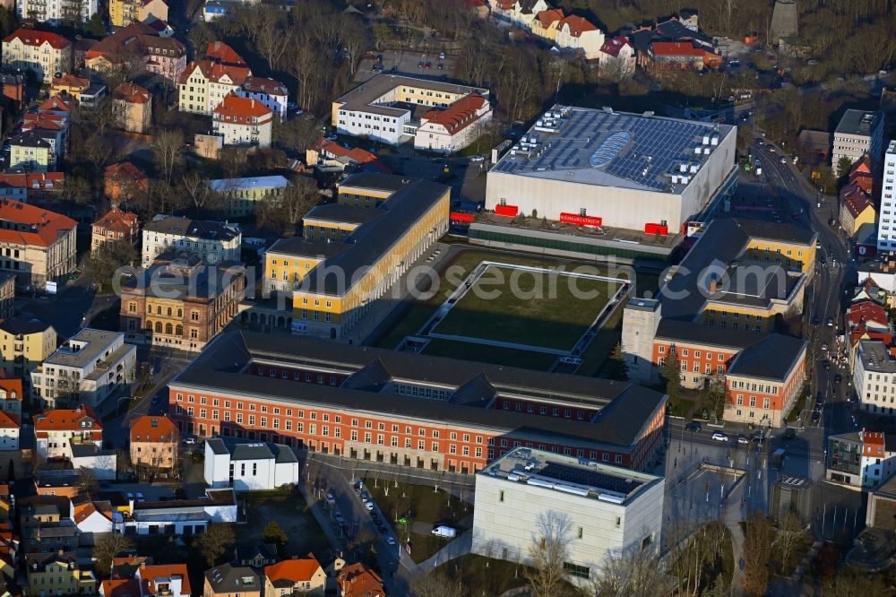 Aerial photograph Weimar - Administrative building of the State Authority Thueringer Landesverwaltungsamt in Weimar in the state Thuringia, Germany