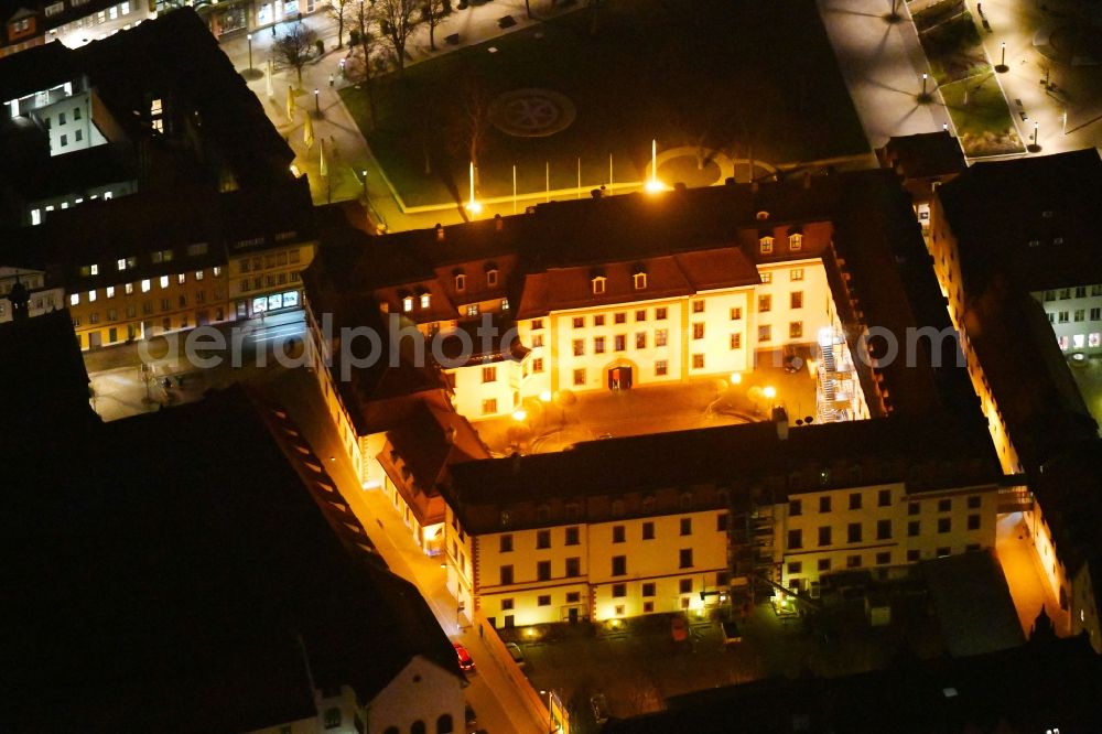 Aerial photograph Erfurt - Administrative building of the State Authority of Thueringer Staatskanzlei in of Regierungsstrasse in Erfurt in the state Thuringia, Germany