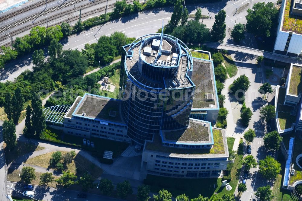 Aerial image Stuttgart - Administrative building of the State Authority Wasserstrassen- and Schifffahrtsamt Stuttgart in Stuttgart in the state Baden-Wurttemberg, Germany