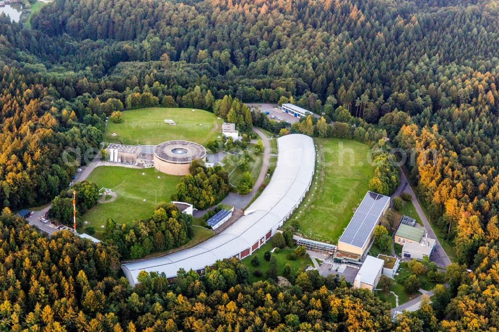 Aerial photograph Überlingen - Administrative building of the State Authority Zweckverband Bodensee-Wasserversorgung in Ueberlingen in the state Baden-Wurttemberg, Germany