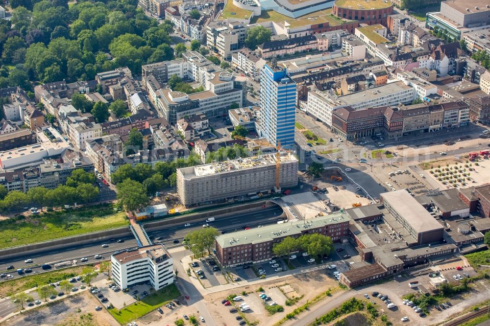 Aerial image Duisburg - Administrative building of the city administration in Duisburg Hoist - highrise at Friedrich Wilhelm street in Duisburg in North Rhine-Westphalia