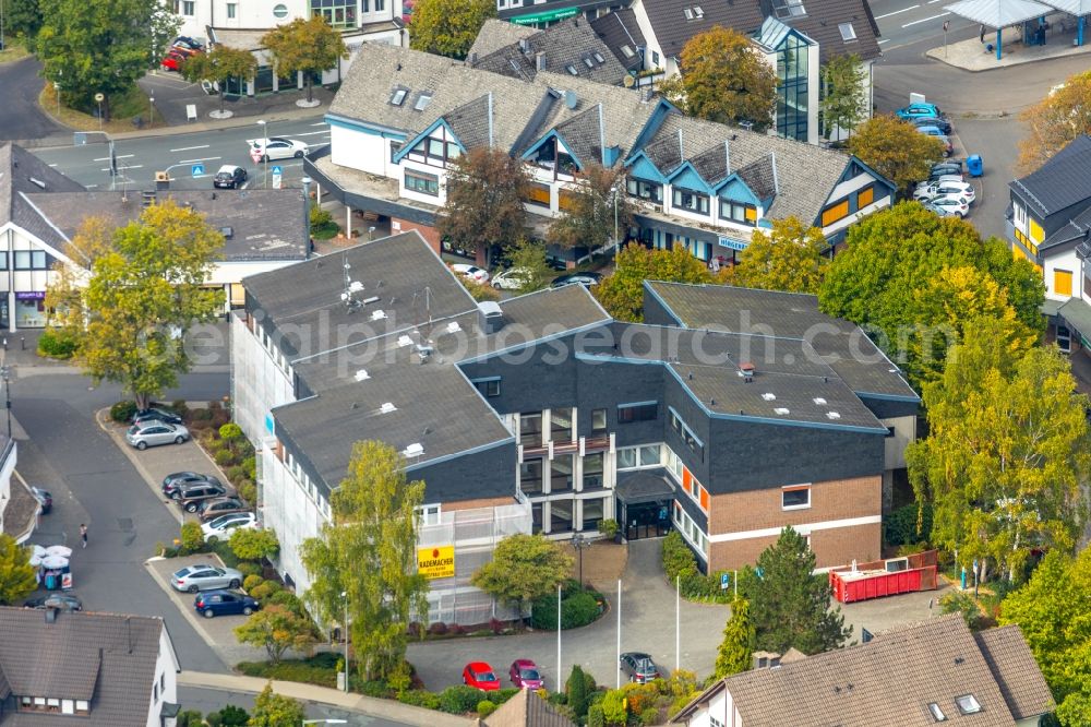 Aerial image Wilnsdorf - Administrative building of the State Authority Stadtverwaltung of Gemeinde Wilnsdorf in Wilnsdorf in the state North Rhine-Westphalia, Germany