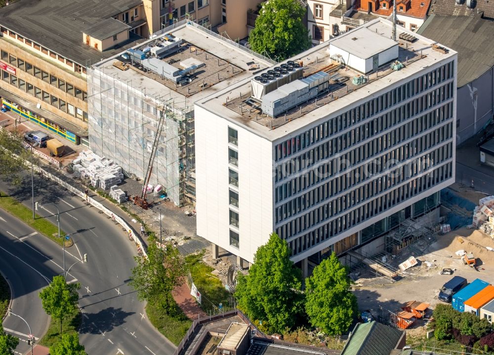 Hamm from above - Administration building Stadtwerkehaus in Hamm in the state North Rhine-Westphalia