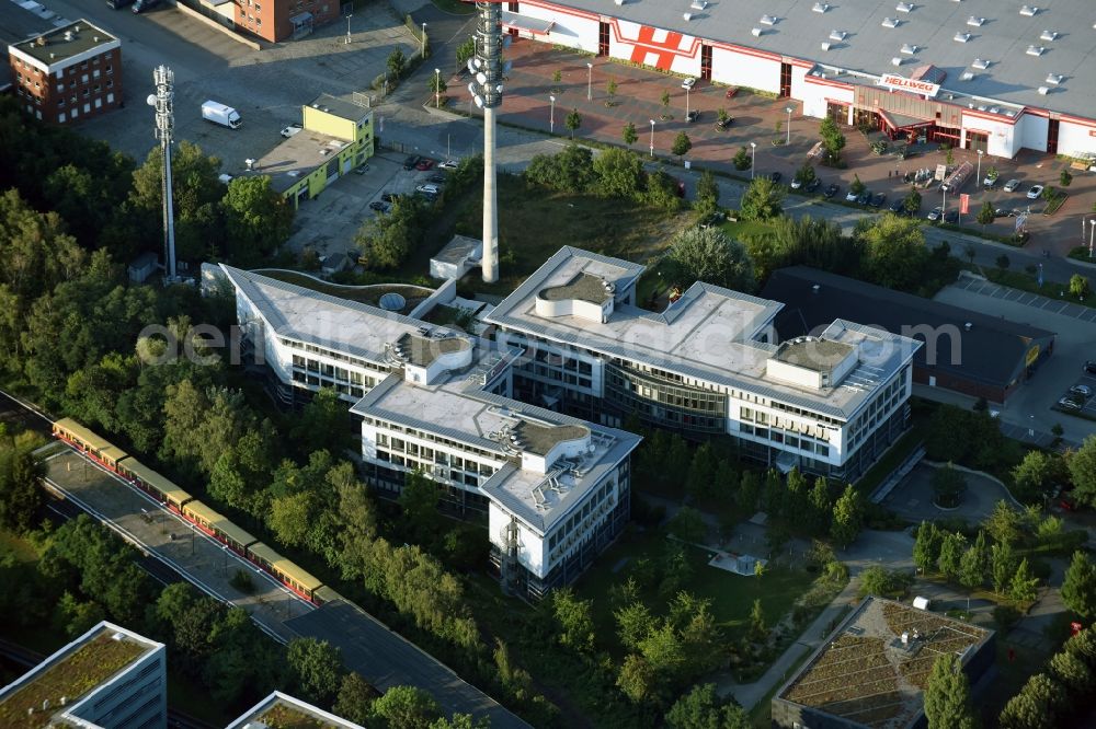 Berlin from the bird's eye view: Administration building of the company ASSA ABLOY Sicherheitstechnik GmbH in Berlin