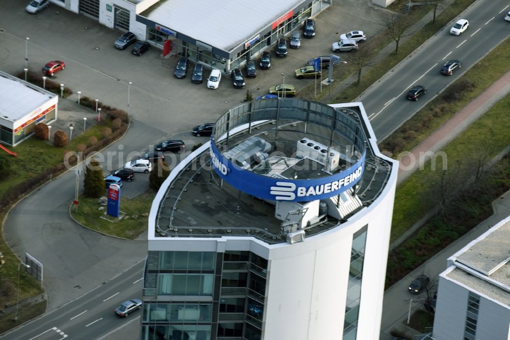 Aerial image Zeulenroda-Triebes - Administration building of the company Bauerfeind AG an der Triebeser Strasse in Zeulenroda-Triebes in the state Thuringia