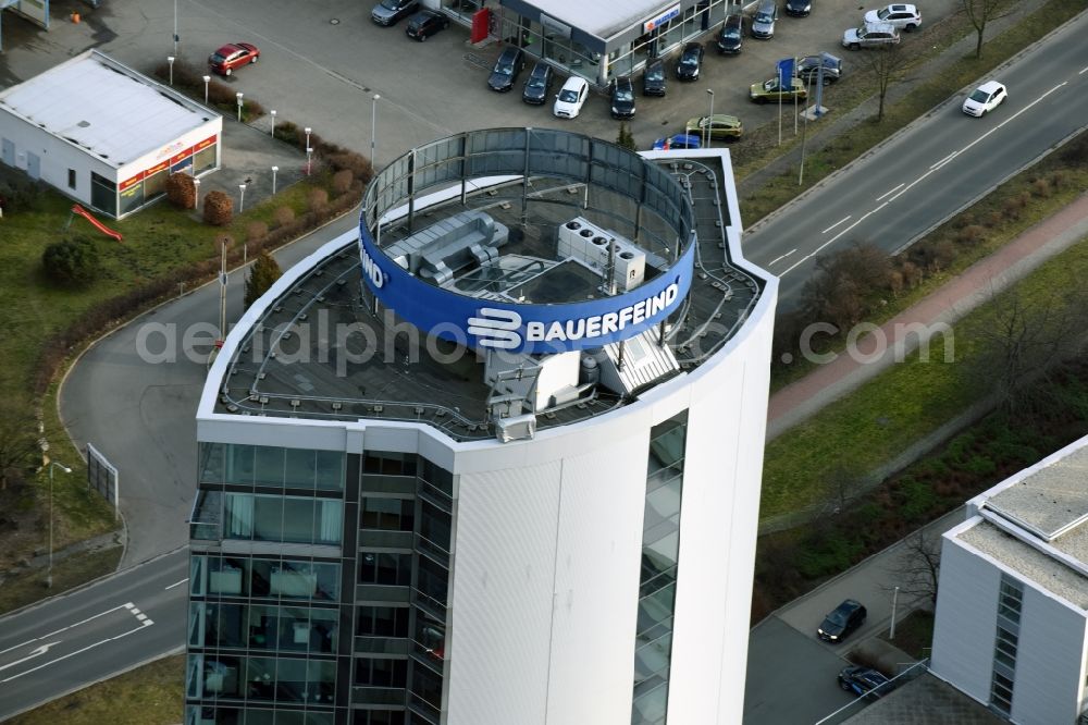 Aerial photograph Zeulenroda-Triebes - Administration building of the company Bauerfeind AG an der Triebeser Strasse in Zeulenroda-Triebes in the state Thuringia