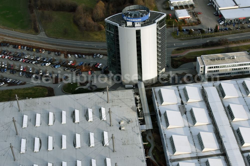 Aerial photograph Zeulenroda-Triebes - Administration building of the company Bauerfeind AG an der Triebeser Strasse in Zeulenroda-Triebes in the state Thuringia