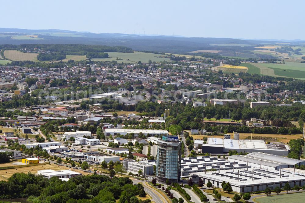 Aerial image Zeulenroda-Triebes - Administration building of the company Bauerfeind AG an der Triebeser Strasse in Zeulenroda-Triebes in the state Thuringia