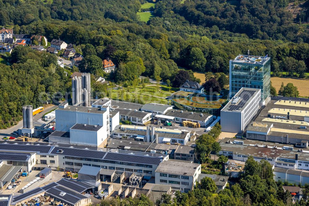 Ennepetal from the bird's eye view: Administration building of the company DORMA Deutschland GmbH onDORMA Platz in Ennepetal in the state North Rhine-Westphalia, Germany