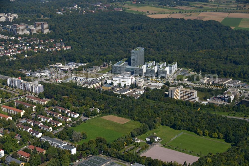 Aerial image Stuttgart - Administration building of the company EnBW City in the Schelmenwasenstrasse in Stuttgart in the state Baden-Wuerttemberg