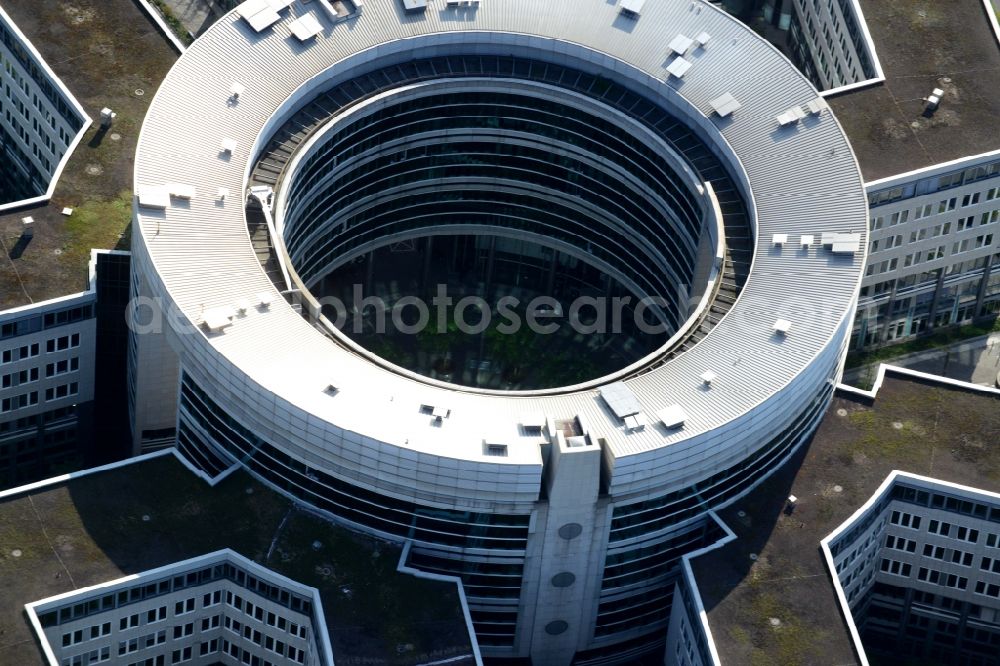 Aerial image Offenbach am Main - Administration building of the company of HELABA Hessischen Landesbank and AREVA in Offenbach am Main in the state Hesse