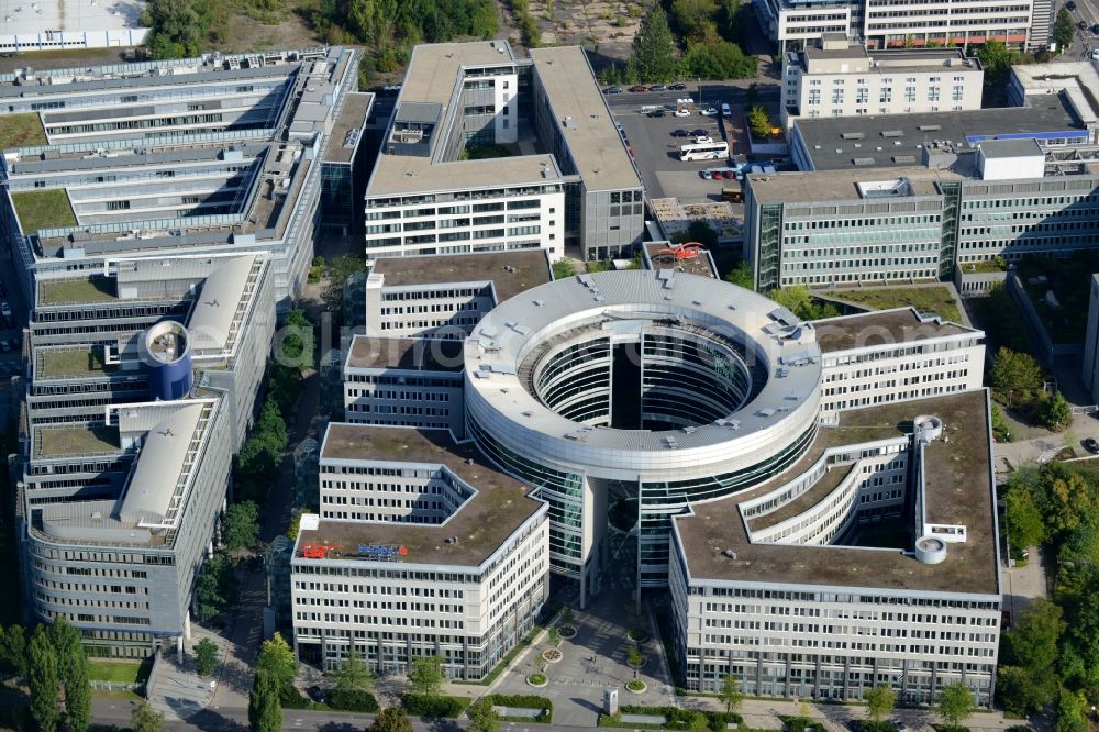 Aerial image Offenbach am Main - Administration building of the company of HELABA Hessischen Landesbank and AREVA in Offenbach am Main in the state Hesse