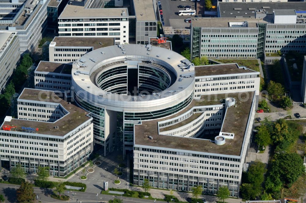 Aerial photograph Offenbach am Main - Administration building of the company of HELABA Hessischen Landesbank and AREVA in Offenbach am Main in the state Hesse