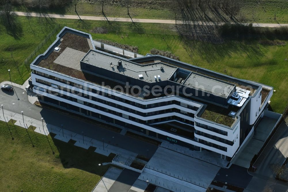 Aerial image Darmstadt - Administration building of the company der KAO Germany an der Pfungstaedter Strasse in Darmstadt in the state Hesse