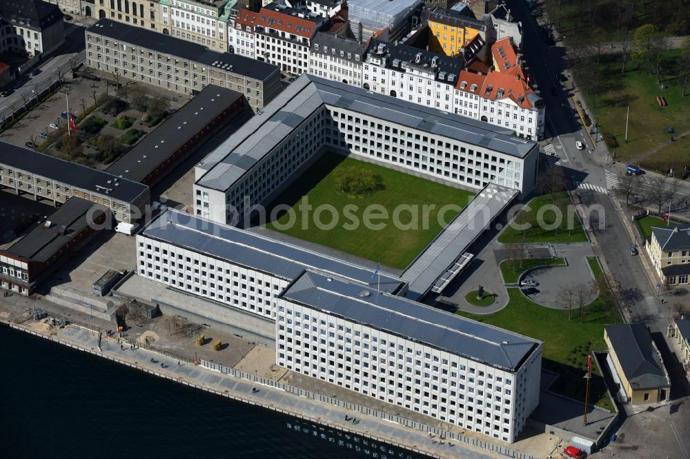 Kopenhagen from above - Administration building of the company Maersk Oil Qatar A/S on Esplanaden in Copenhagen in Region Hovedstaden, Denmark