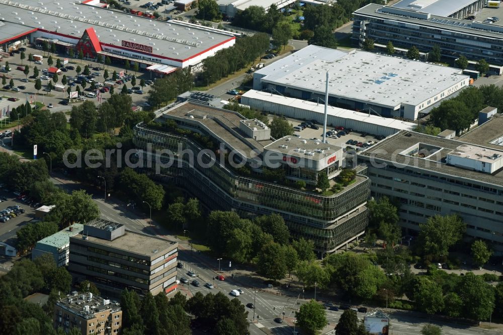 Aerial image Hamburg - Administration building of the company Otto (GmbH & Co KG) in the Werner-Otto-Street in Hamburg