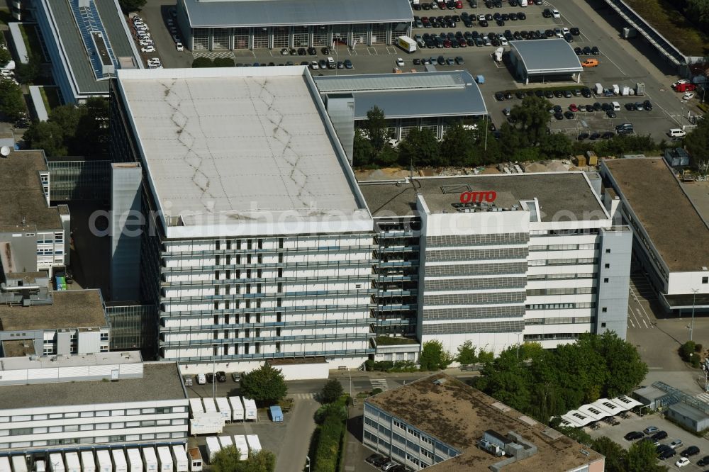 Hamburg from the bird's eye view: Administration building of the company Otto (GmbH & Co KG) in the Werner-Otto-Street in Hamburg