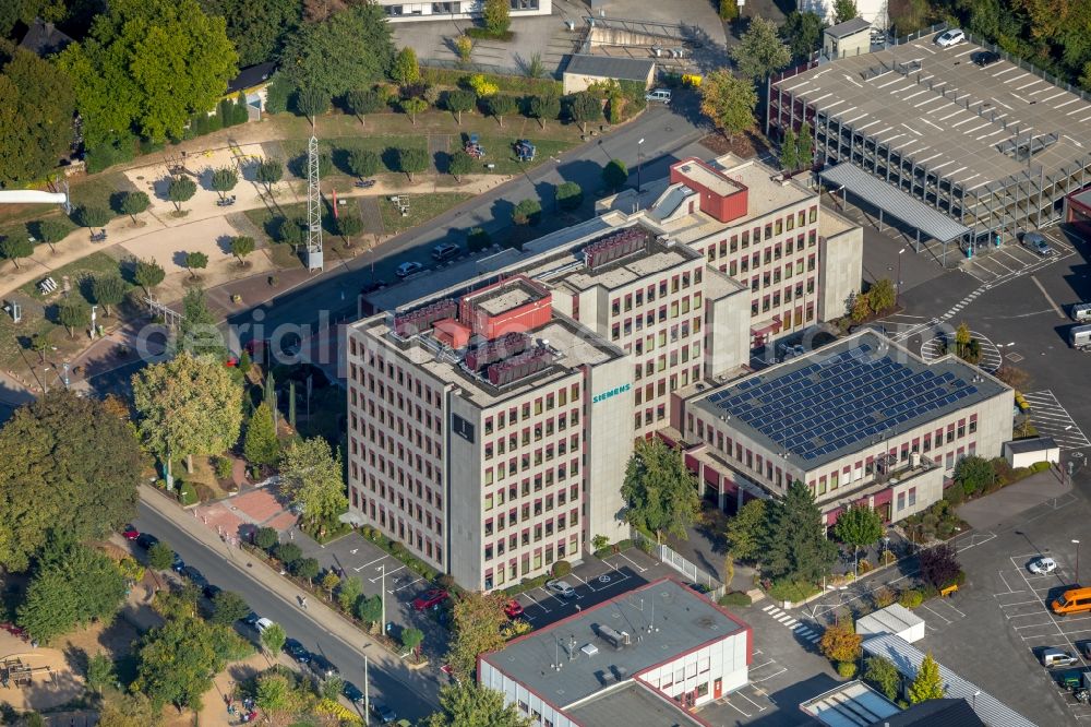 Aerial photograph Siegen - Administration building of the company Siemens in Siegen in the state North Rhine-Westphalia