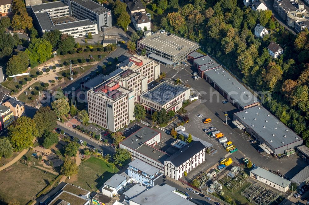 Siegen from above - Administration building of the company Siemens in Siegen in the state North Rhine-Westphalia