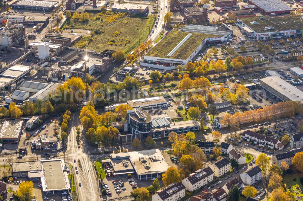 Witten from the bird's eye view: Administration building of the company Stadtwerke Witten GmbH on Westfalenstrasse in Witten in the state North Rhine-Westphalia, Germany