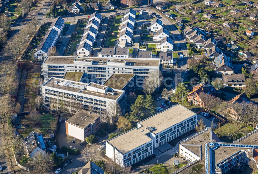 Aerial photograph Raadt - Administration building of the company T-Systems International GmbH on Parsevalstrasse in Raadt in the state North Rhine-Westphalia, Germany