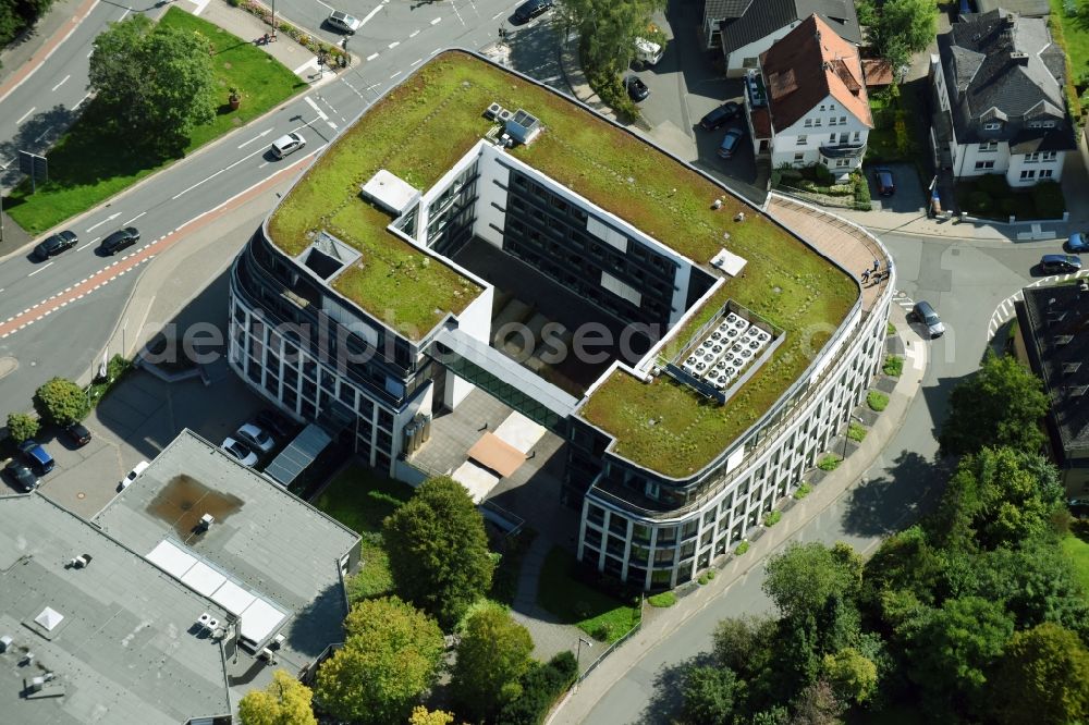 Wetzlar from above - Office and administration buildings of the insurance company DAK-Gesundheit Servicezentrum on Schuetzenstrasse in Wetzlar in the state Hesse, Germany