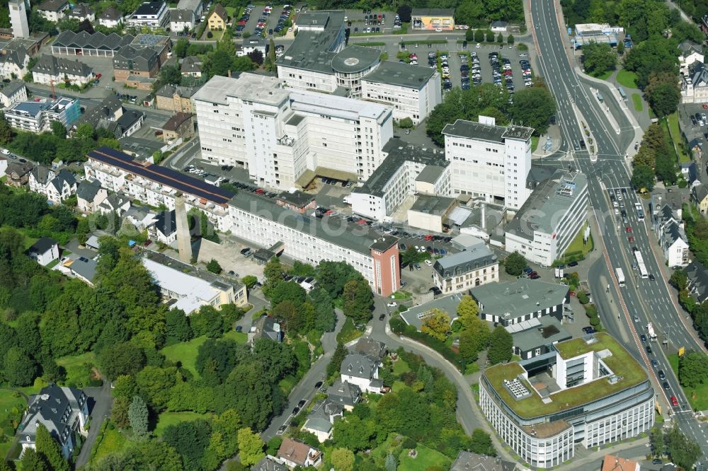 Aerial photograph Wetzlar - Office and administration buildings of the insurance company DAK-Gesundheit Servicezentrum on Schuetzenstrasse in Wetzlar in the state Hesse, Germany