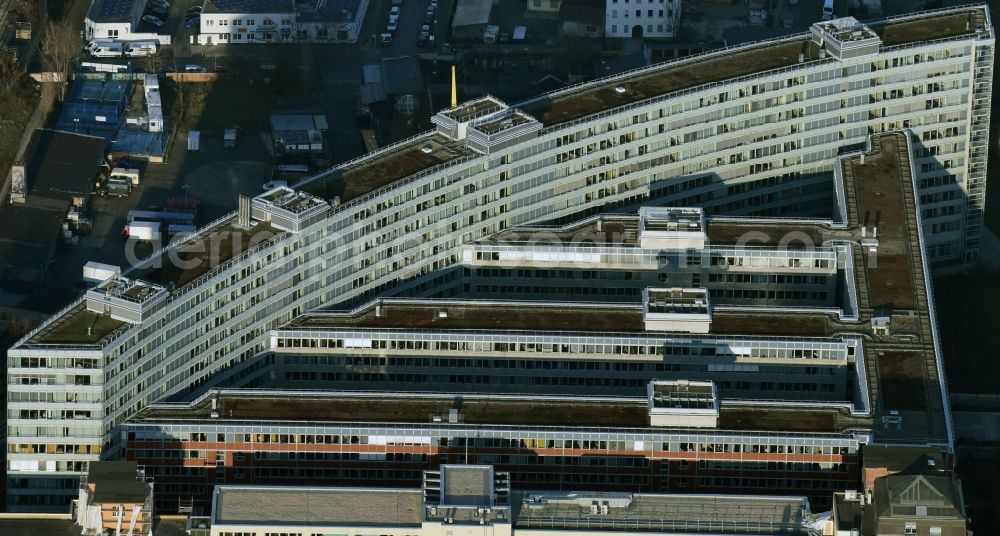 Berlin from above - Office and administration buildings of the insurance company Deutsche Rentenversicherung Bund an der Kaskelstrasse in Berlin in Germany