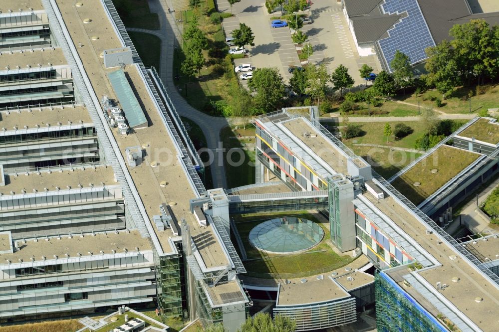 Aerial photograph Augsburg - Office and administration buildings of the insurance company Deutsche Rentenversicherung Schwaben on Dieselstrasse in Augsburg in the state Bavaria