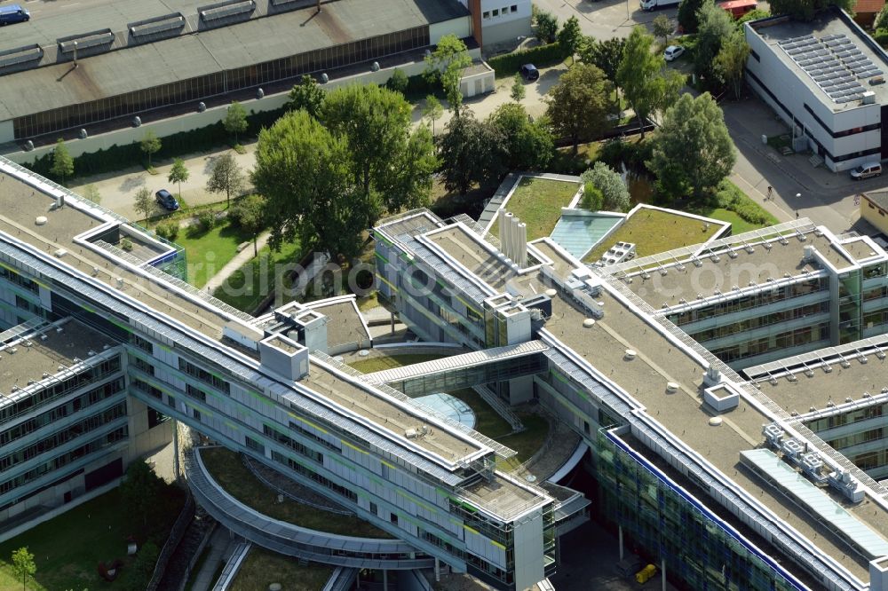 Augsburg from above - Office and administration buildings of the insurance company Deutsche Rentenversicherung Schwaben on Dieselstrasse in Augsburg in the state Bavaria