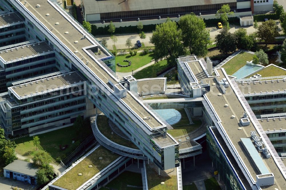 Aerial image Augsburg - Office and administration buildings of the insurance company Deutsche Rentenversicherung Schwaben on Dieselstrasse in Augsburg in the state Bavaria