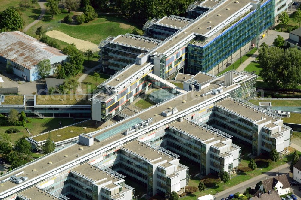 Aerial image Augsburg - Office and administration buildings of the insurance company Deutsche Rentenversicherung Schwaben on Dieselstrasse in Augsburg in the state Bavaria