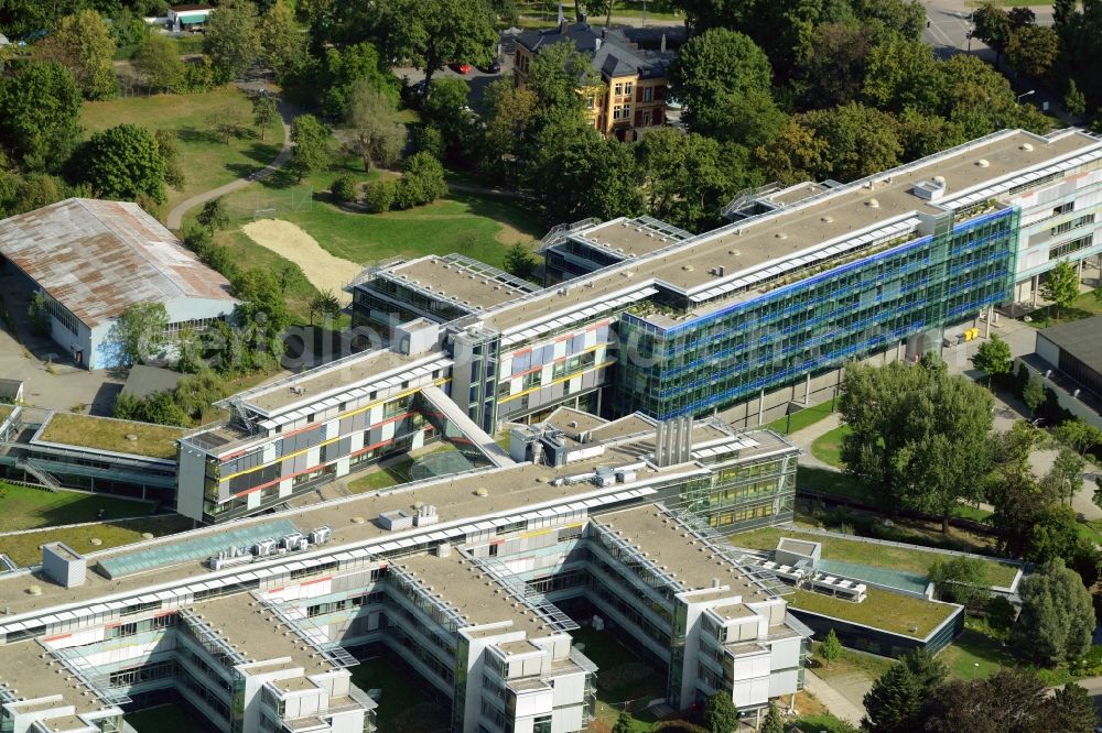 Aerial photograph Augsburg - Office and administration buildings of the insurance company Deutsche Rentenversicherung Schwaben on Dieselstrasse in Augsburg in the state Bavaria