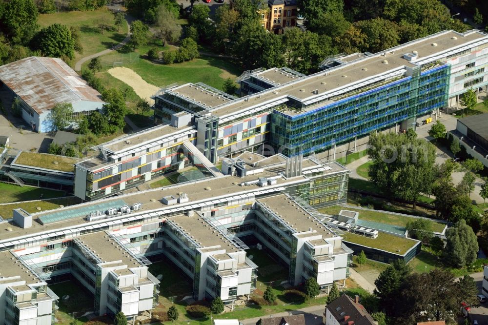 Augsburg from above - Office and administration buildings of the insurance company Deutsche Rentenversicherung Schwaben on Dieselstrasse in Augsburg in the state Bavaria