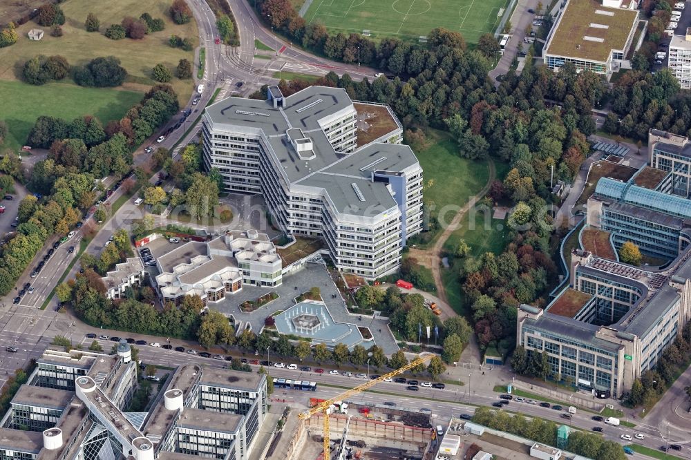 Aerial photograph München - Office and administration buildings of the insurance company DRV Deutsche Rentenversicherung in Munich in the state Bavaria