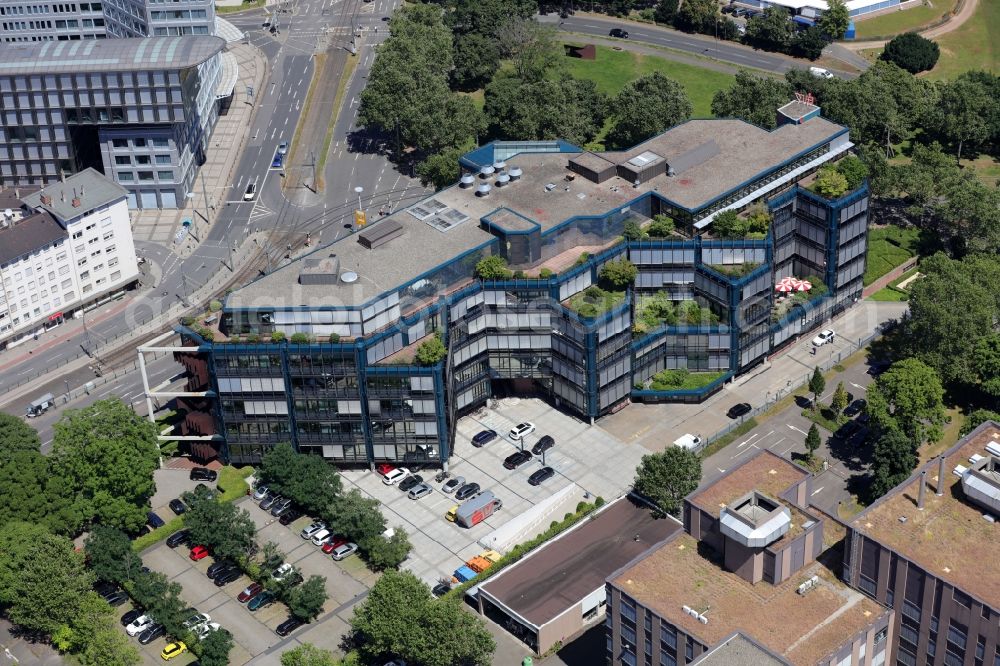 Mannheim from above - Office and administration buildings of the insurance company SV SparkassenVersicherung life insurance AG in Mannheim in the state Baden-Wuerttemberg