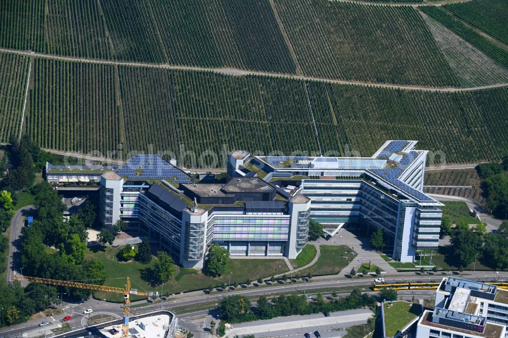 Stuttgart from above - Office and administration buildings of the insurance company SV SparkassenVersicherung Stuttgart on Loewentorstrasse in Stuttgart in the state Baden-Wurttemberg, Germany