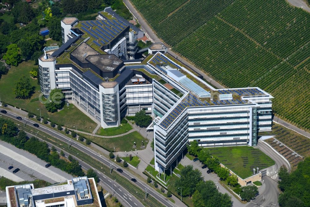 Aerial image Stuttgart - Office and administration buildings of the insurance company SV SparkassenVersicherung Stuttgart on Loewentorstrasse in Stuttgart in the state Baden-Wurttemberg, Germany