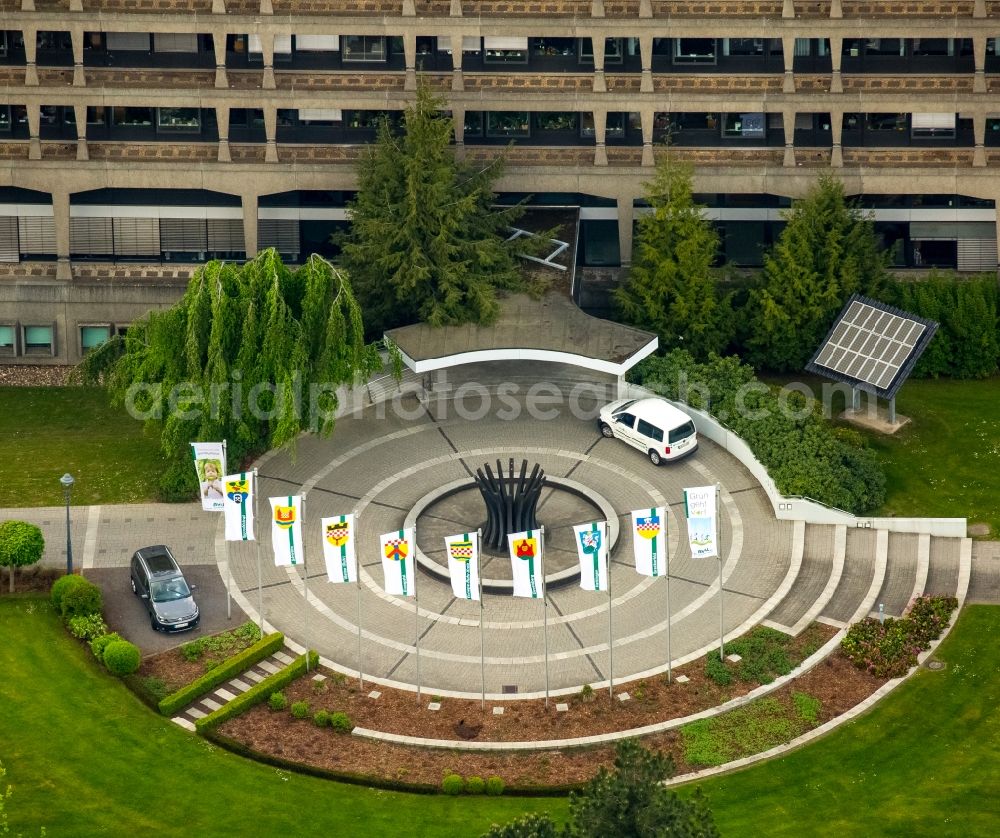 Aerial photograph Gevelsberg - Administration building of the company AVU AG in Gevelsberg in the state North Rhine-Westphalia